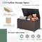 Costway 133 Gallon Patio Rattan Storage Deck Box Container Wheel Handle W/Liner